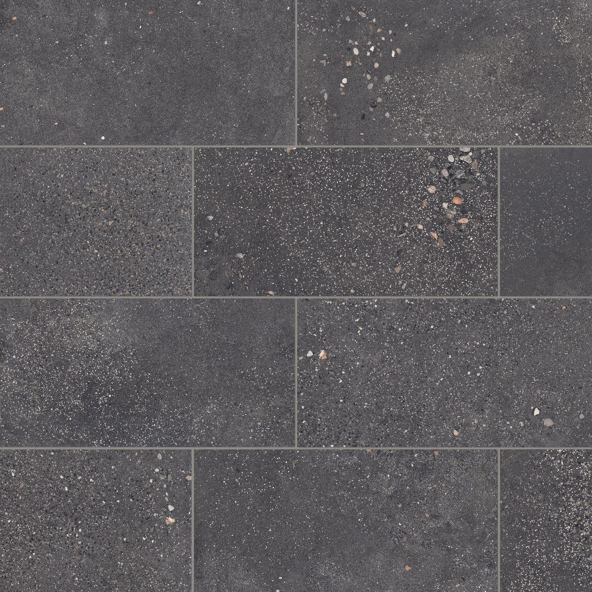 Bedrosians Area 51 12" x 24" Matte Porcelain Field Tile in Black | Item Code 100005487