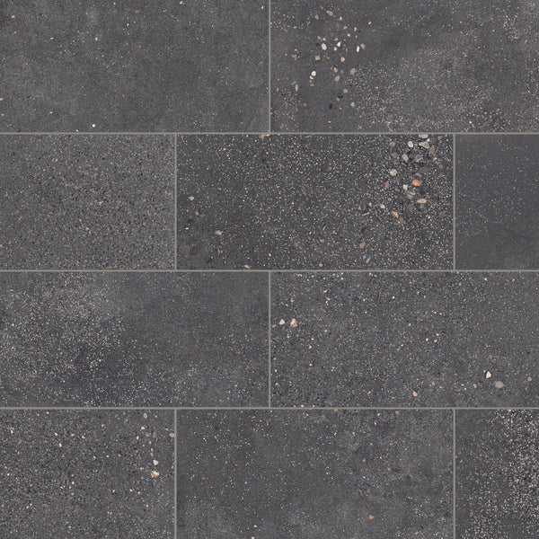 Bedrosians Area 51 12" x 24" Matte Porcelain Field Tile in Black | Item Code 100005487