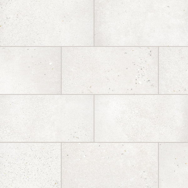 Bedrosians Area 51 12" x 24" Matte Porcelain Field Tile in White | Item Code 100005490