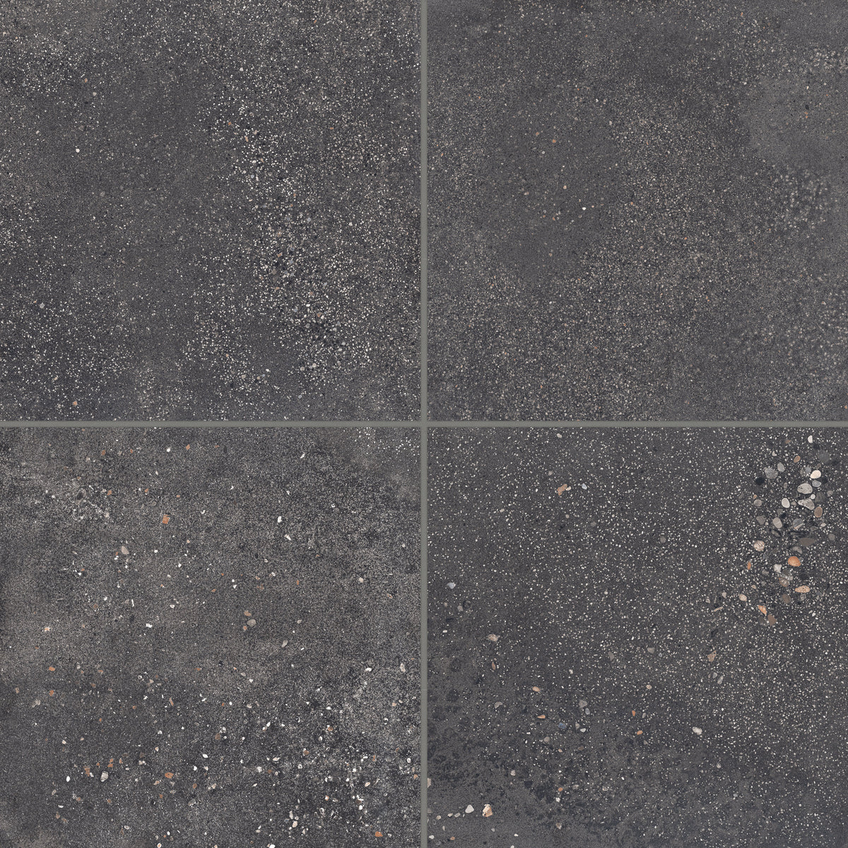 Bedrosians Area 51 24" x 24" Matte Porcelain Field Tile in Black | Item Code 100005491