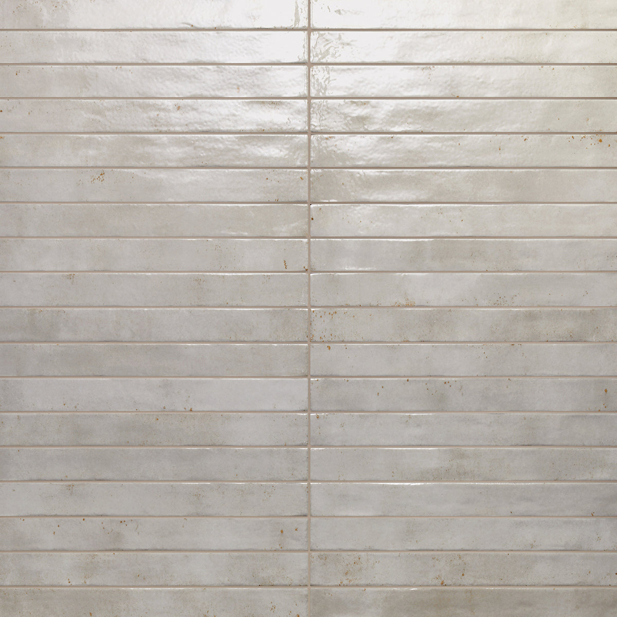 Bedrosians Chroma 2" x 18" Glossy Porcelain Field Tile in Light Grey | Item Code 100005921