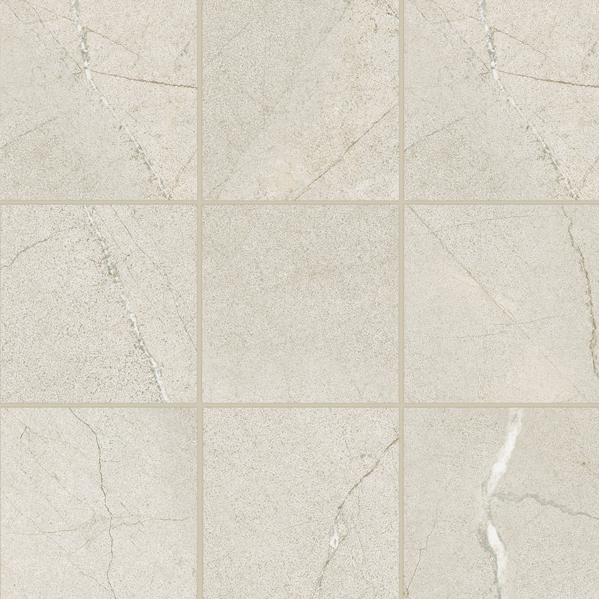 Bedrosians Crema Marfil 4" x 4" Satin Porcelain Mosaic | Item Code 100005982