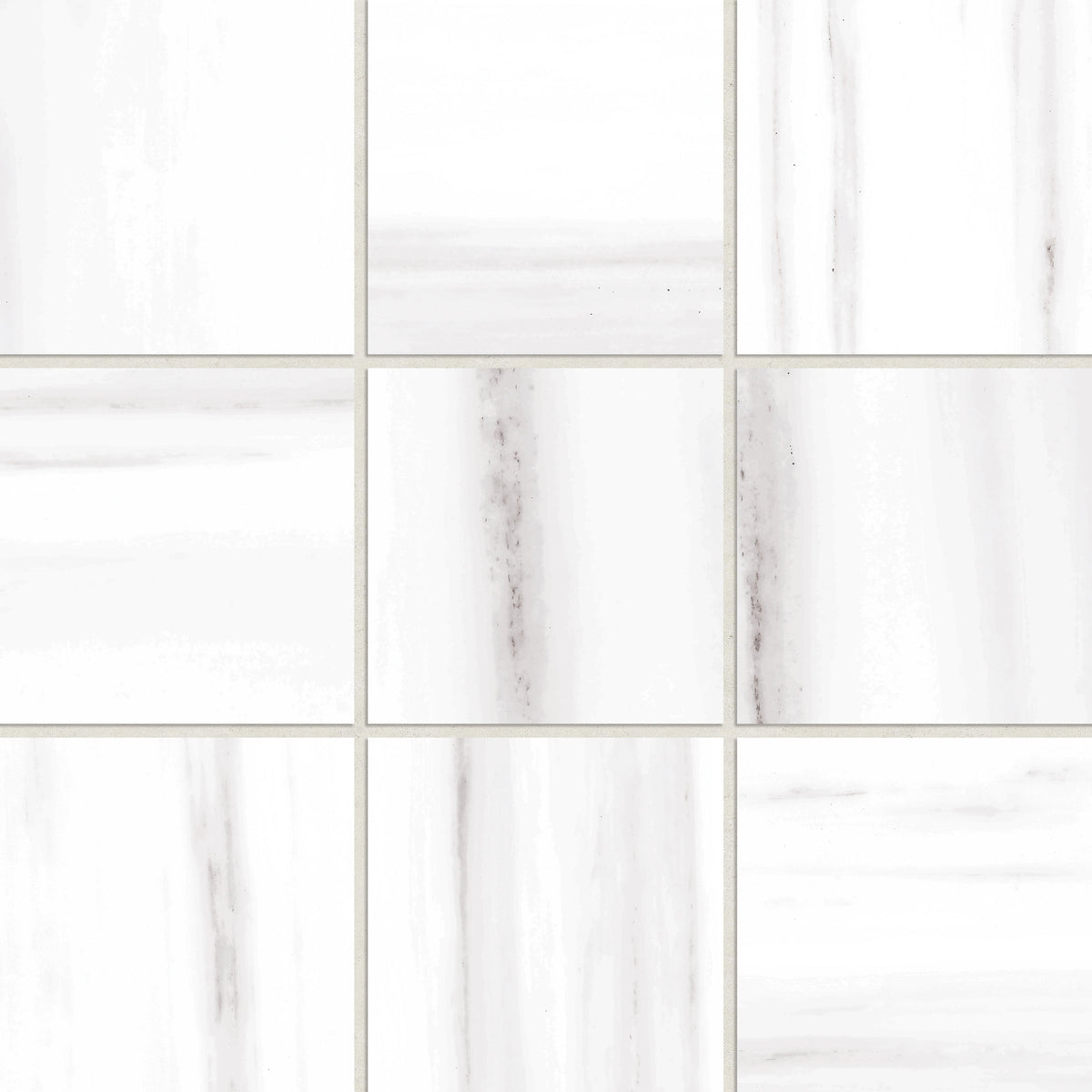 Bedrosians Prati 4" x 4" Honed Porcelain Mosaic in Dolomite | Item Code 100006081