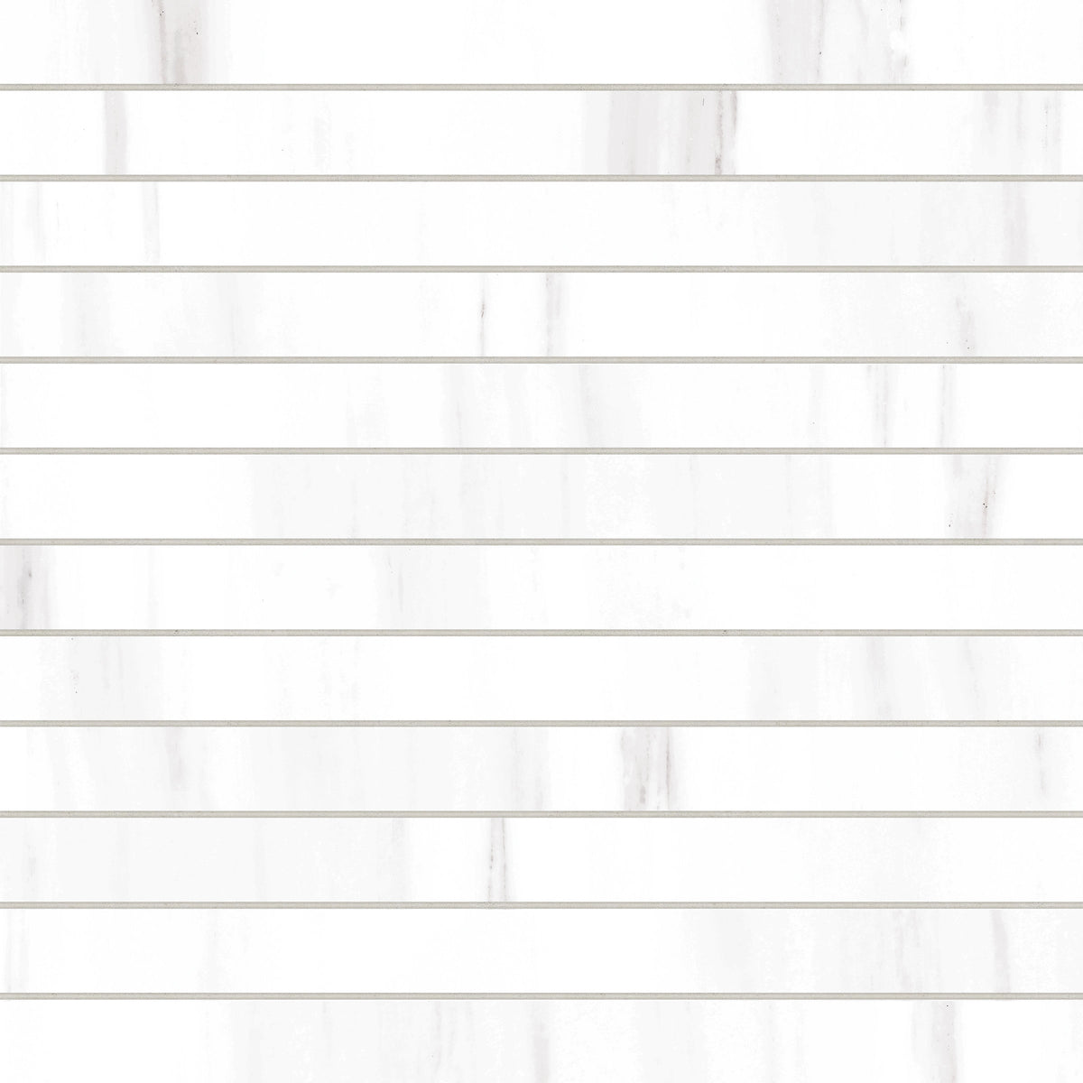 Bedrosians Prati 1" x 12" Honed Porcelain Mosaic in Dolomite | Item Code 100006083