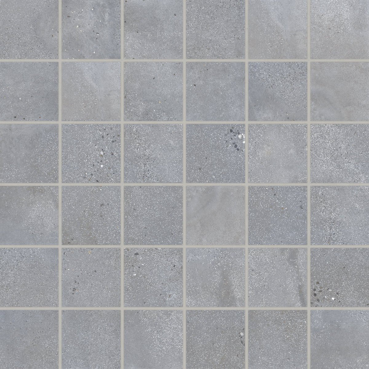Bedrosians Area 51 2" x 2" Square Matte Porcelain Mosaic in Steel | Item Code 100006319