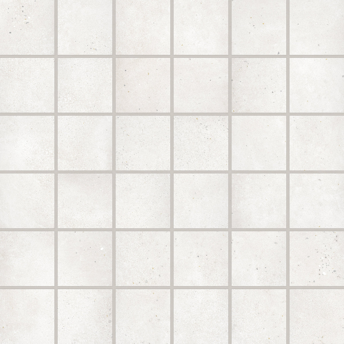 Bedrosians Area 51 2" x 2" Square Matte Porcelain Mosaic in White | Item Code 100006320