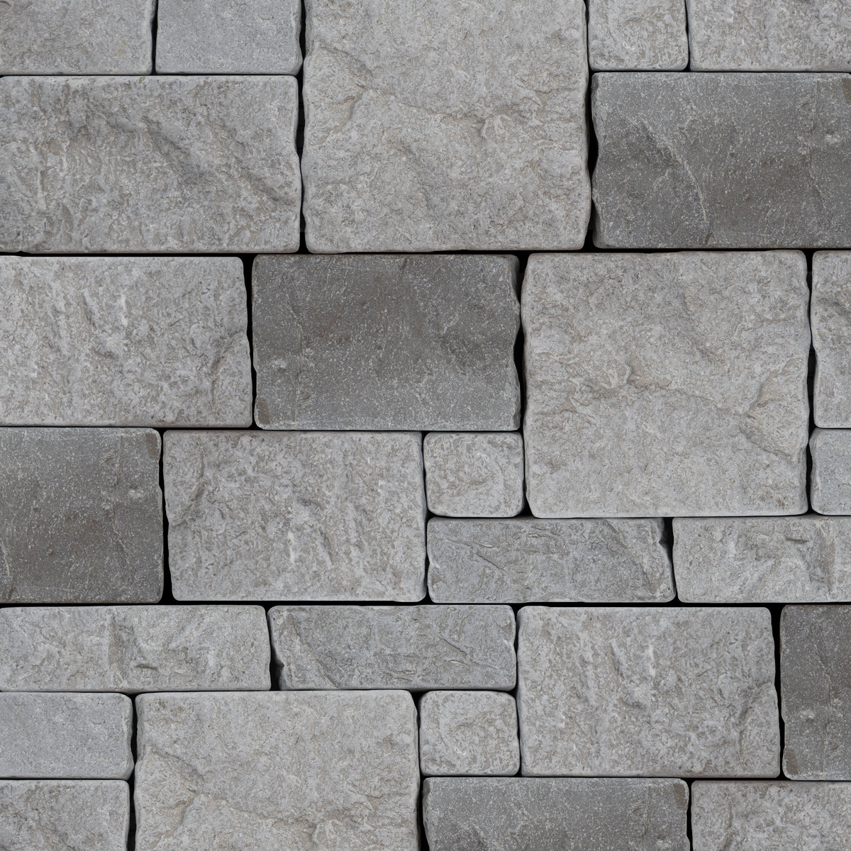 Bedrosians Tumbled Ledger 8" x 22" Marble Wired Mesh in Grey | Item Code 100006894