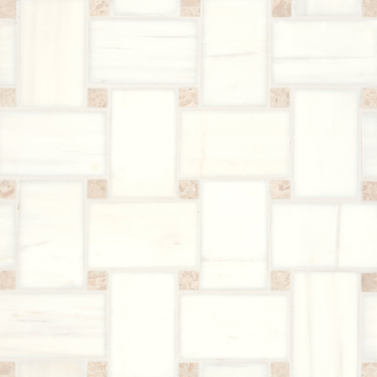 Bedrosians Jumbo Basketweave Honed Marble in Dolomite with White Sand | Item Code 100007367