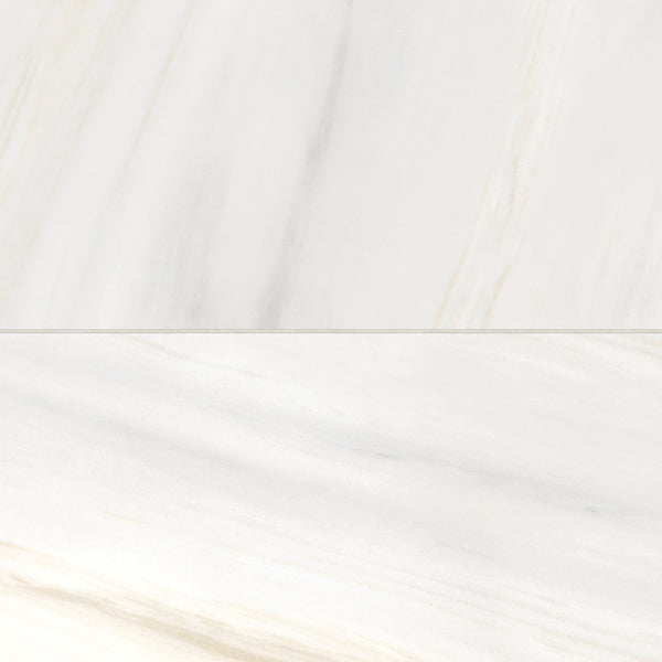Bedrosians Magnifica Era 24" x 48" - 8mm Honed Porcelain Tile in Bianco Lasa | Item Code 100007406