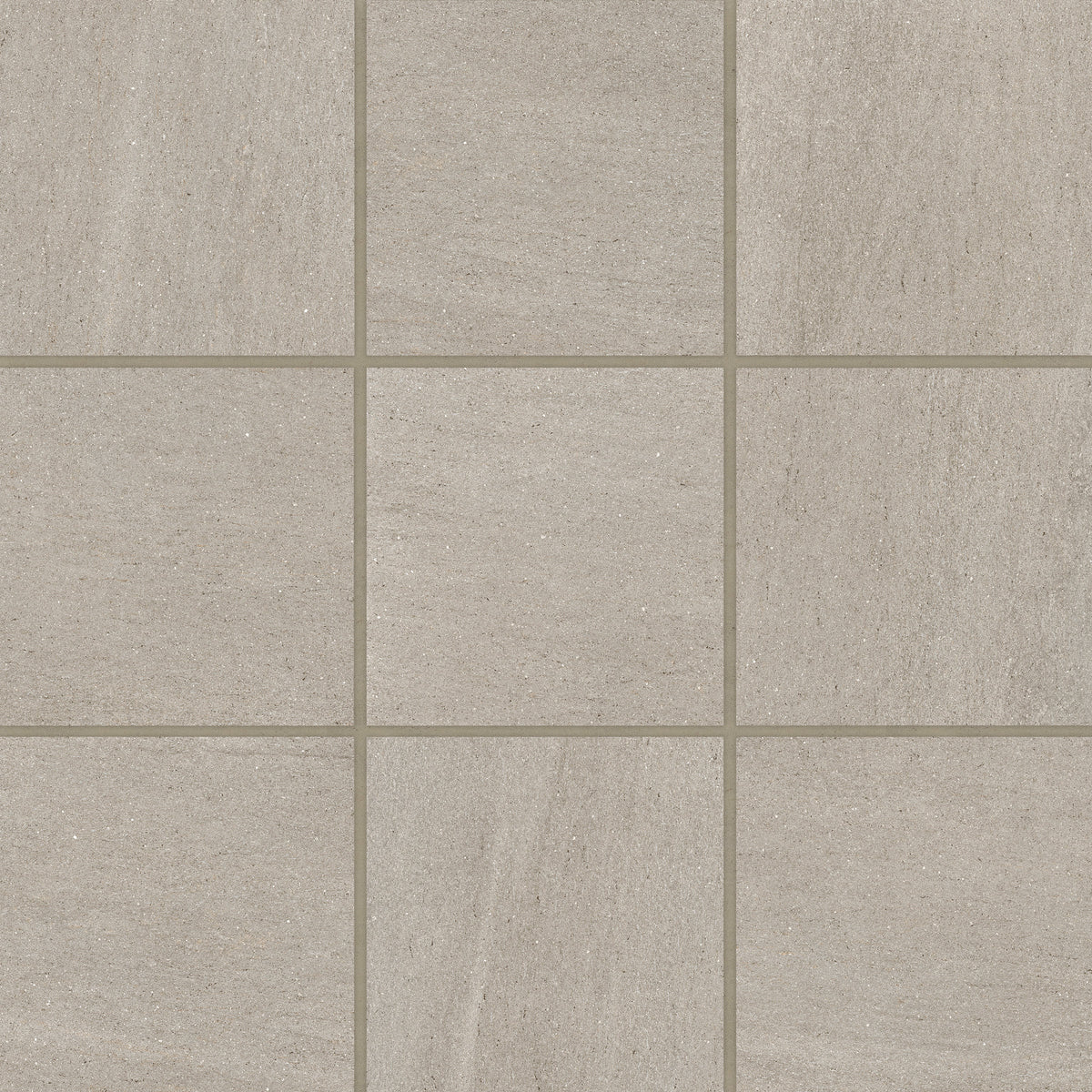 Bedrosians Magnifica Era 4" x 4" - 8mm Honed Porcelain Mosaic Tile in Basalt Sand | Item Code 100007430