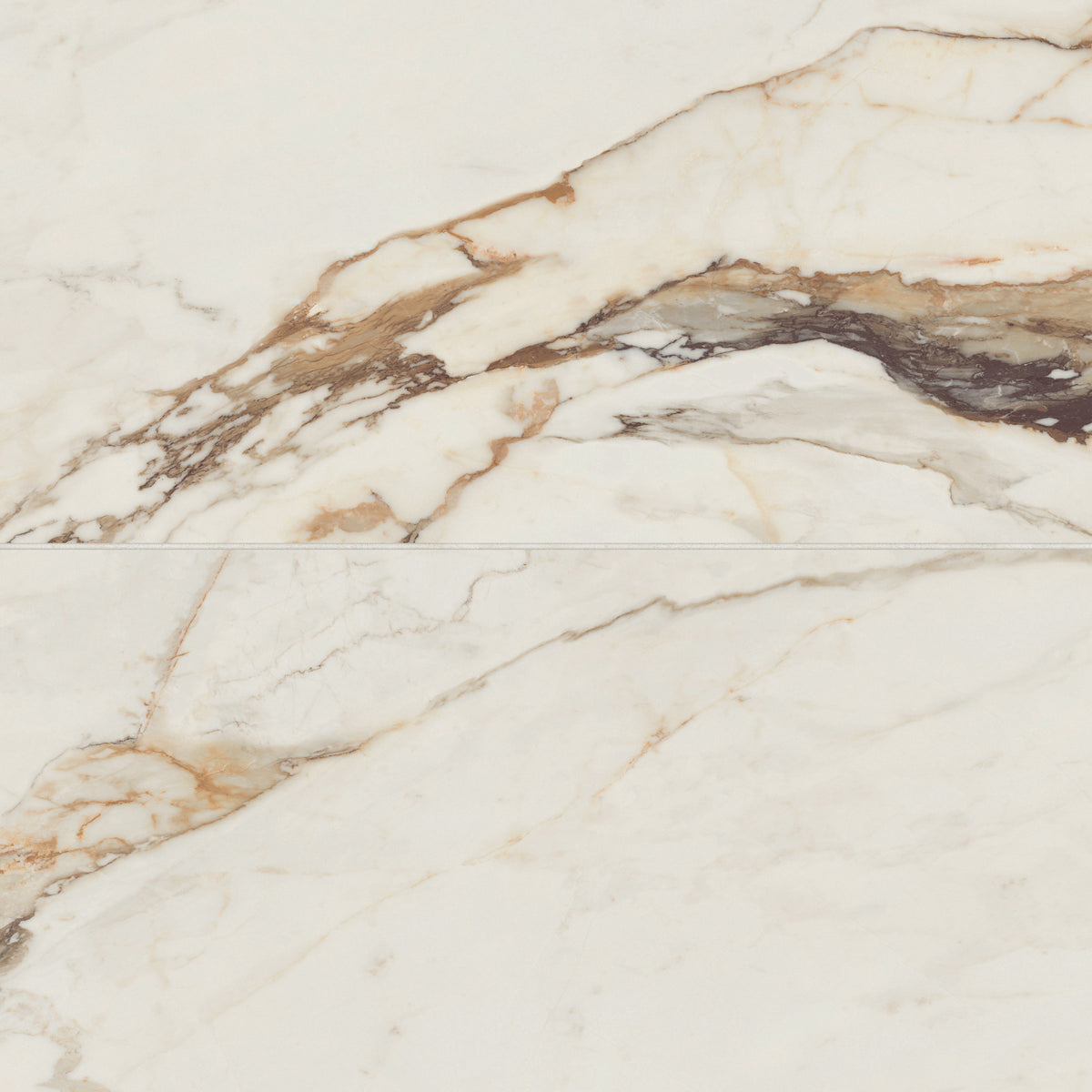 Bedrosians Magnifica Era Luxury 24" x 48" Satin Porcelain Field Tile in Calacatta Borghini | Item Code 100007455