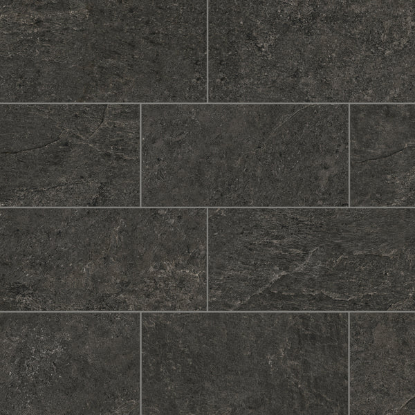 Bedrosians Farmhouse Living 12" x 24" Rectified Matte Porcelain Field Tile in Slate | Item Code 100007488