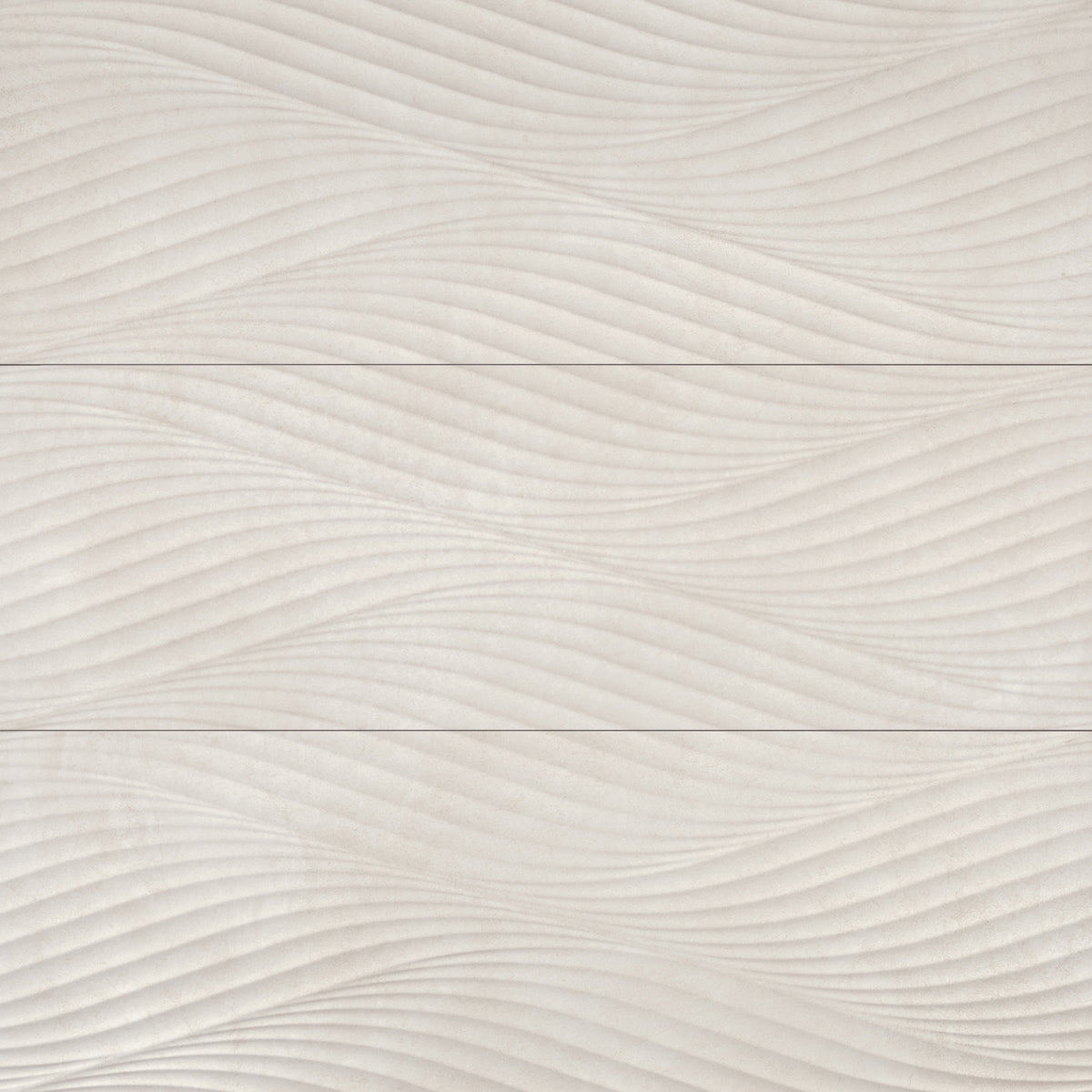 Bedrosians Donna 13" x 40" Matte Wave Deco Ceramic Tile in Beige | Item Code 100008088