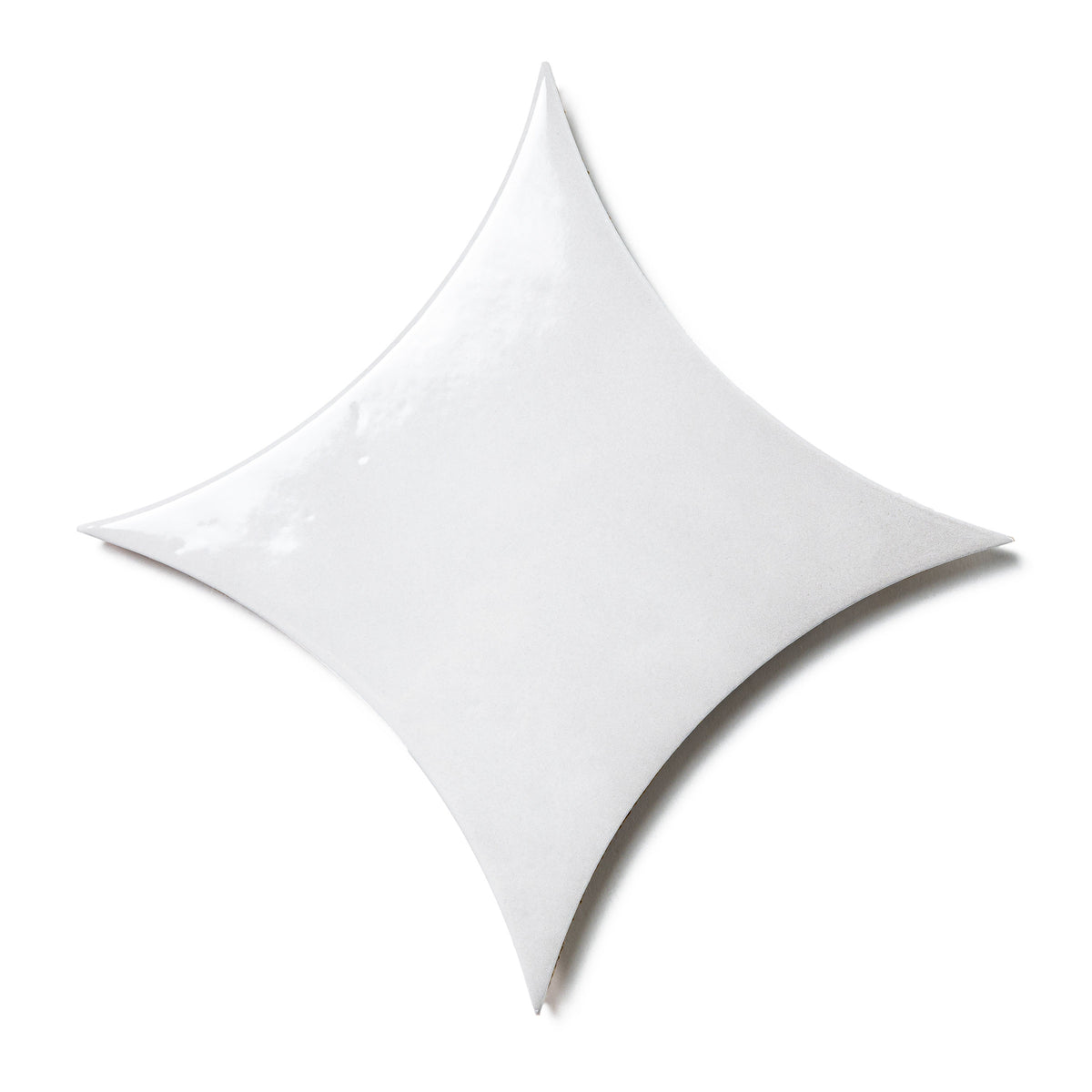 Bedrosians Legacy 6.5" x 6.5" Glossy Kite Porcelain Tile in Pearl | Item Code 100008849