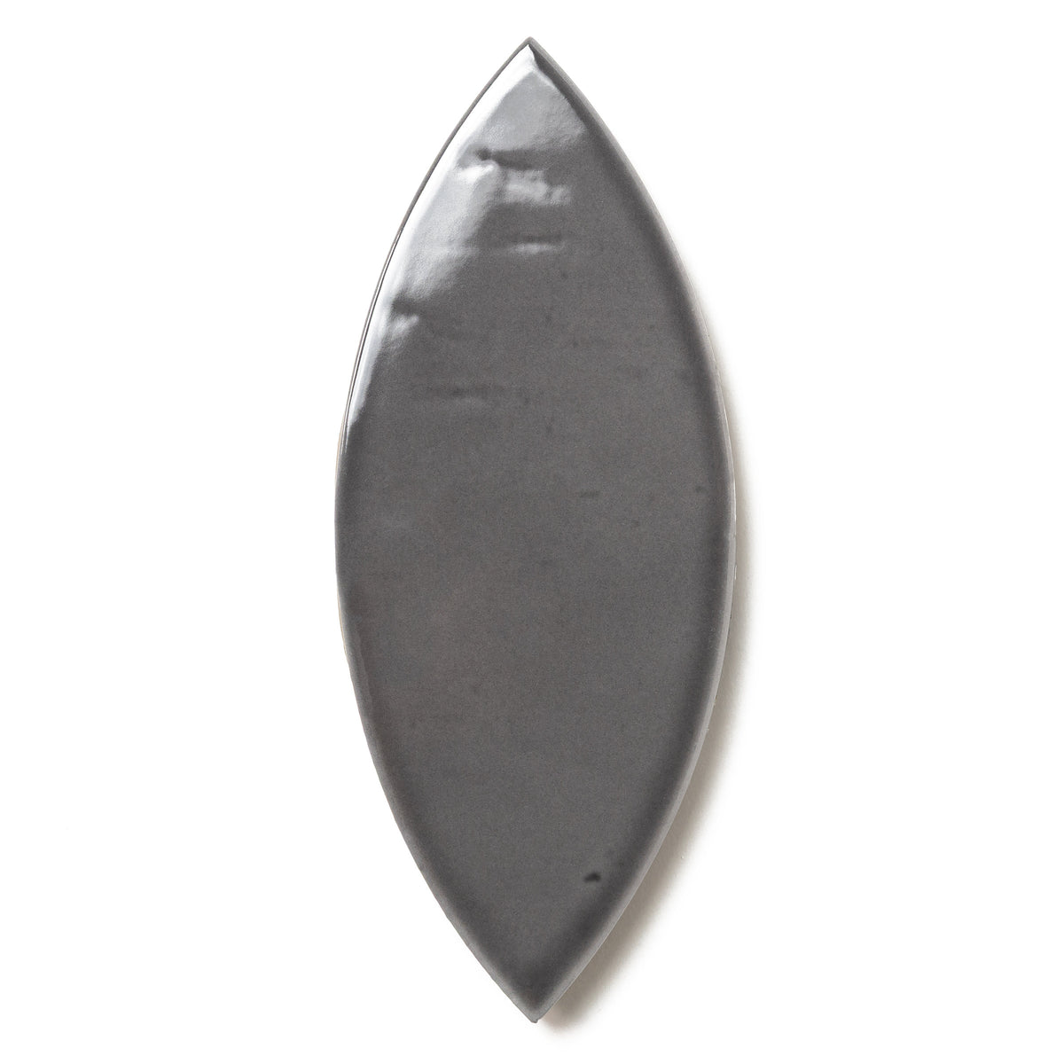 Bedrosians Legacy 3" x 8" Glossy Petal Porcelain Tile in Charcoal | Item Code 100008955