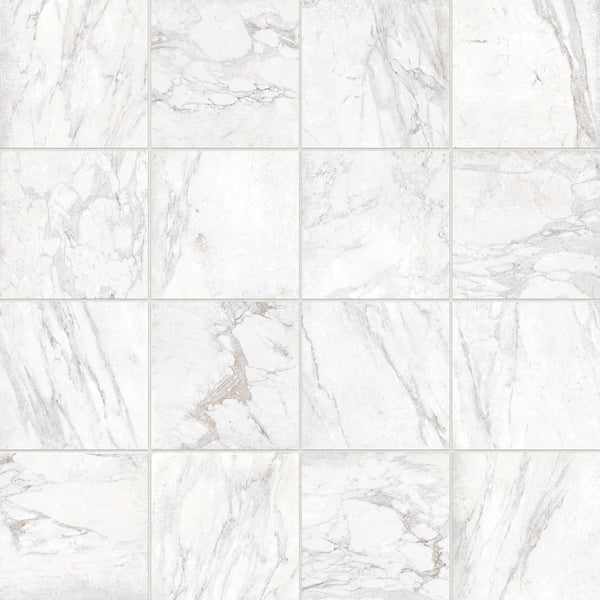 Bedrosians Antica Roma 12" x 12" Matte Porcelain Tile in Bianco | Item Code 100008987