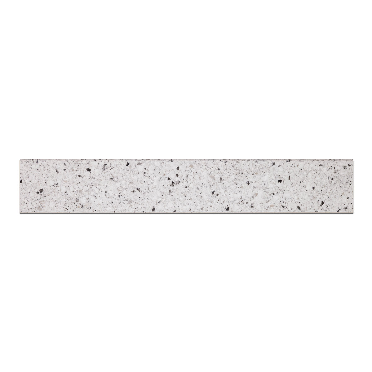Bedrosians Mystere 4" x 24" Structured Bullnose Porcelain Tile in White | Item Code 100009649