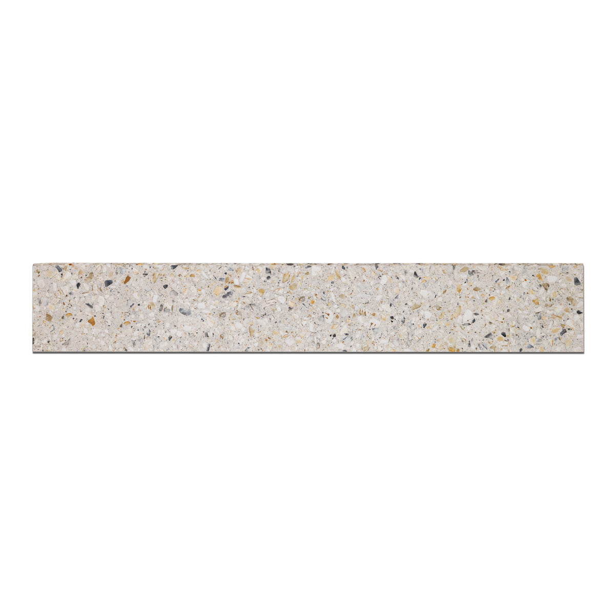 Bedrosians Mystere 4" x 24" Structured Bullnose Porcelain Tile in Linen | Item Code 100009650