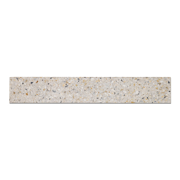 Bedrosians Mystere 4" x 24" Structured Bullnose Porcelain Tile in Linen | Item Code 100009650