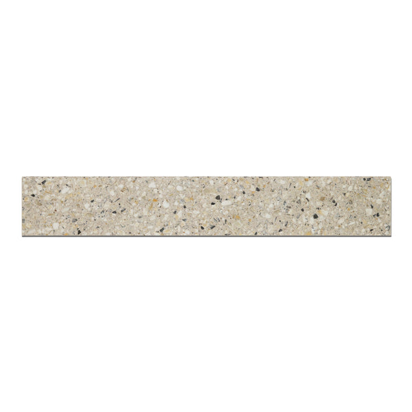 Bedrosians Mystere 4" x 24" Structured Bullnose Porcelain Tile in Sand | Item Code 100009651