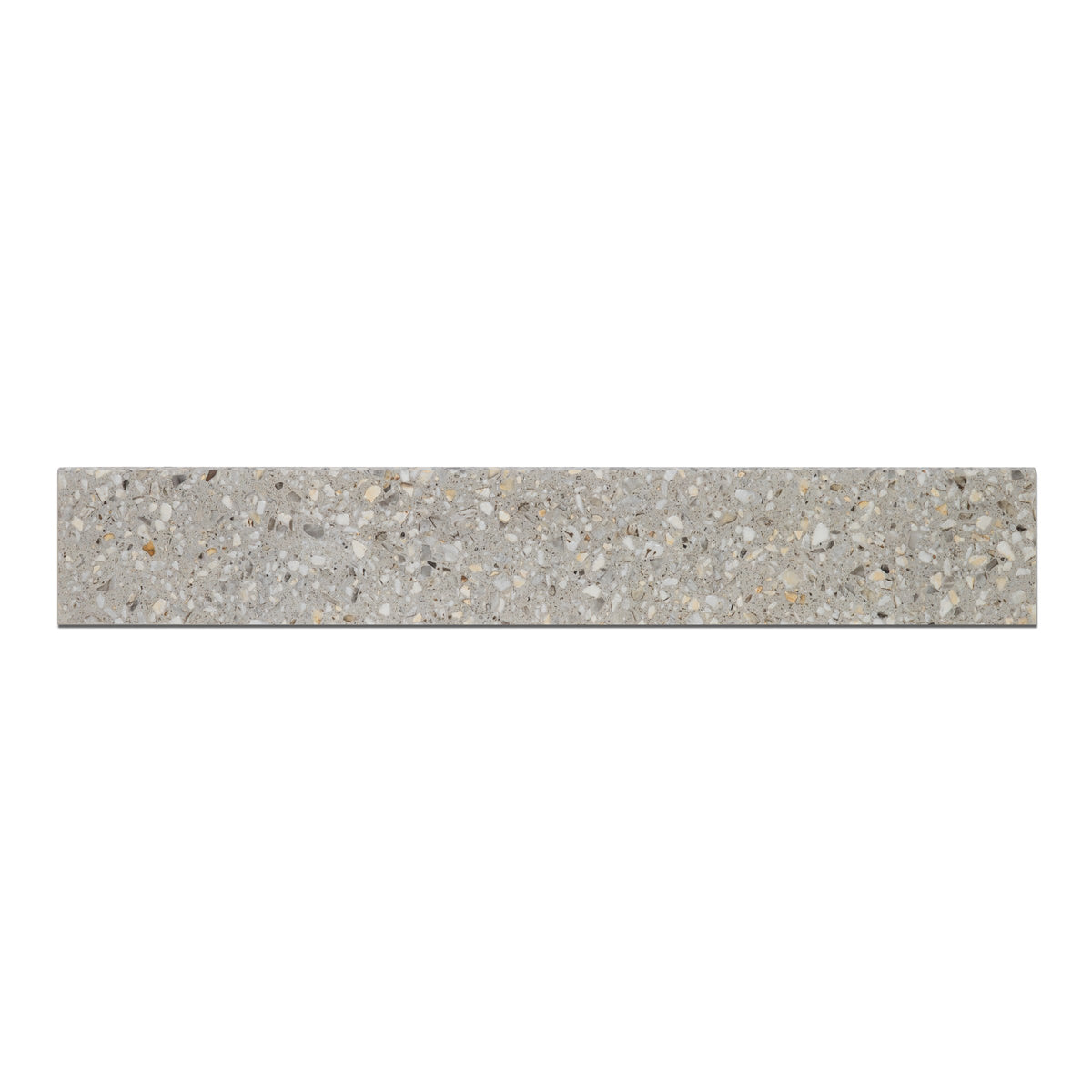 Bedrosians Mystere 4" x 24" Structured Bullnose Porcelain Tile in Light Grey | Item Code 100009652