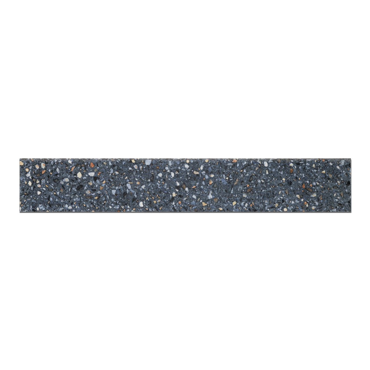 Bedrosians Mystere 4" x 24" Structured Bullnose Porcelain Tile in Blue | Item Code 100009653