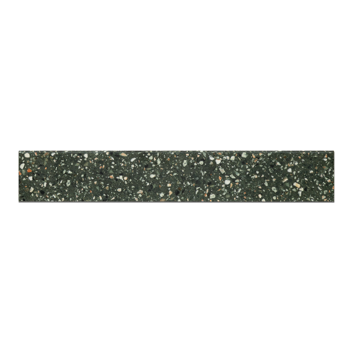 Bedrosians Mystere 4" x 24" Structured Bullnose Porcelain Tile in Green | Item Code 100009654