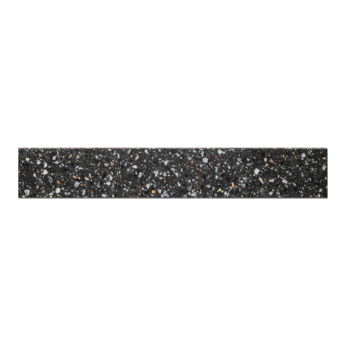 Bedrosians Mystere 4" x 24" Structured Bullnose Porcelain Tile in Black | Item Code 100009655