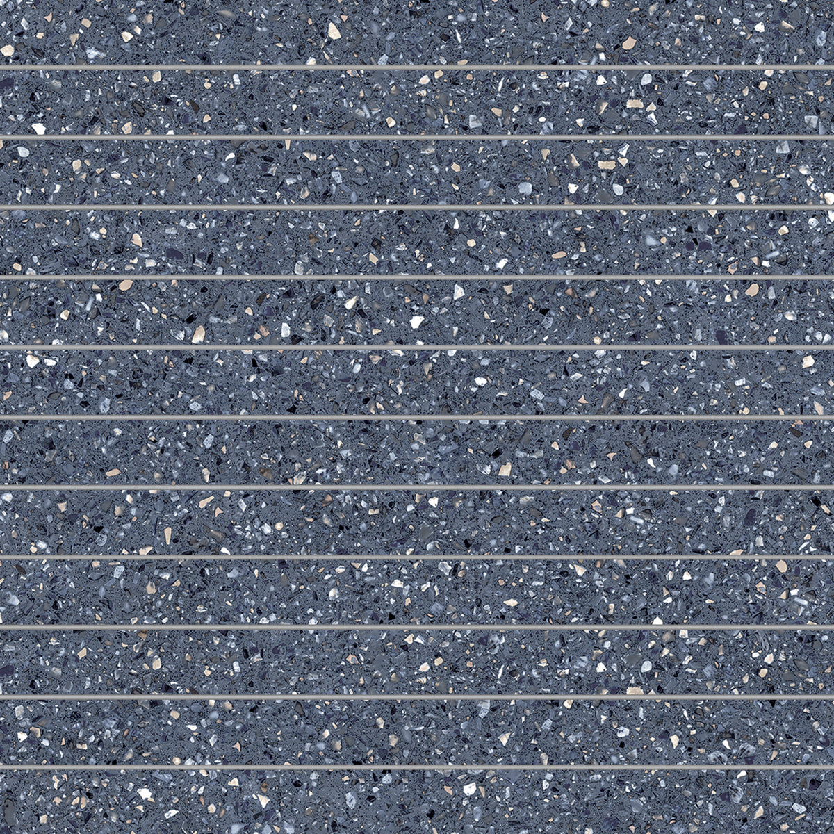 Bedrosians Mystere 1" x 12" Structured Porcelain Mosaic Tile in Blue | Item Code 100009662