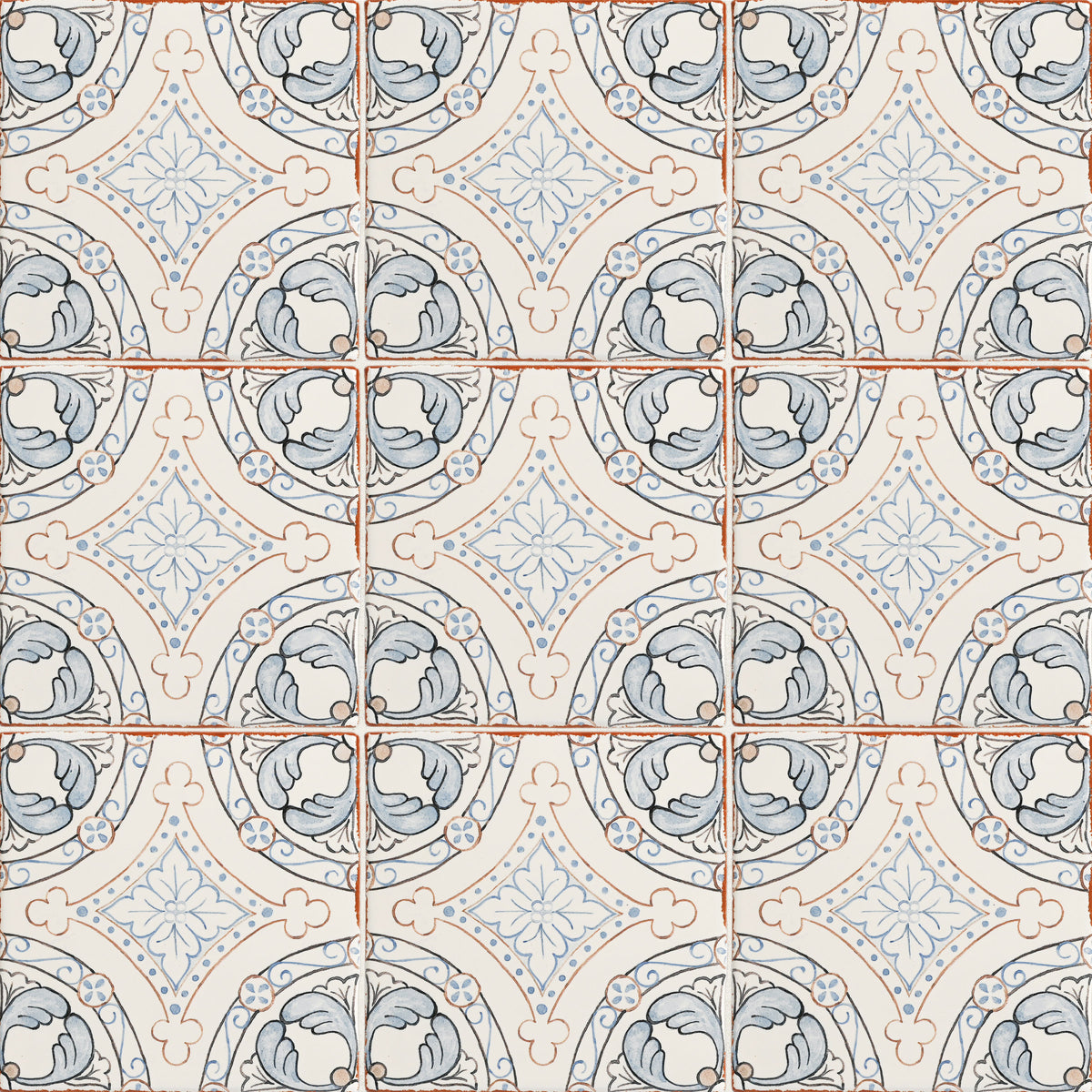 Bedrosians Palmetto Luna 6x6 Ceramic Terracotta Field Tile Glazed | Item Code 100010055