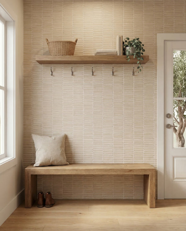 Bedrosians Node Sand 16x48 Ceramic Wall Tile Matte | Item Code 100010187