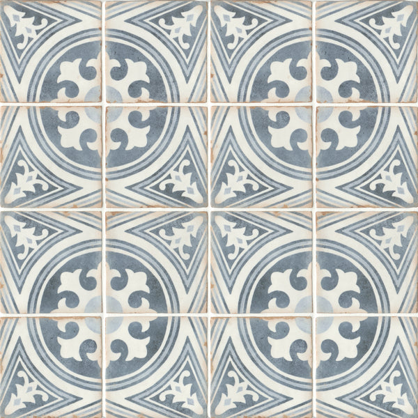 Bedrosians Casablanca 5" x 5" Porcelain Deco Matte Tile in Anfa | Item Code 100010347