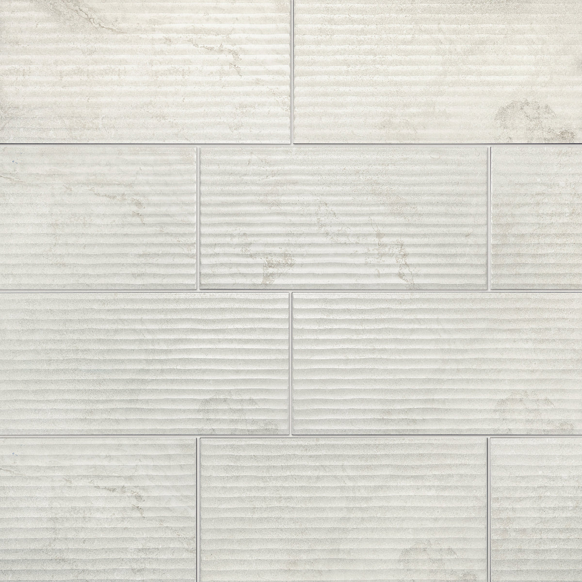 Bedrosians Lunaris Ivory 12x24 Porcelain Deco Wall Tile Fluted | Item Code 100010726