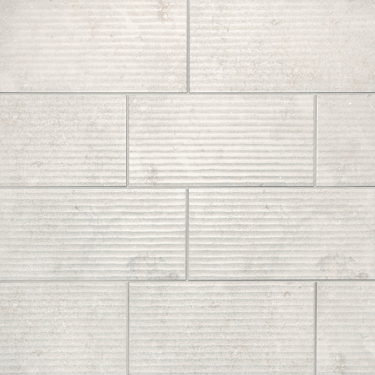 Bedrosians Lunaris Greige 12x24 Porcelain Deco Wall Tile Fluted | Item Code 100010728