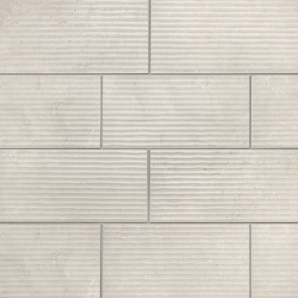 Bedrosians Lunaris Taupe 12x24 Porcelain Deco Wall Tile Fluted | Item Code 100010729