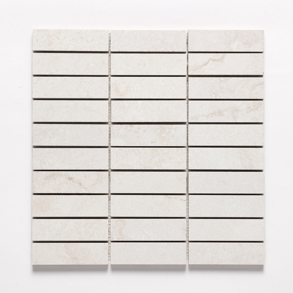 Bedrosians Lunaris Ivory 1x4 Porcelain Mesh Mosaic Matte | Item Code 100010730