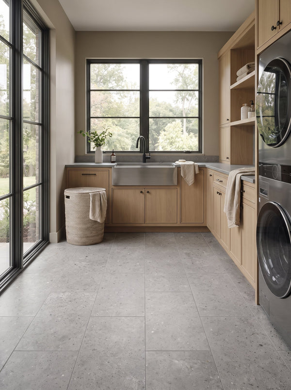 Bedrosians Poetry Stone Grey 12x24 Porcelain Field Tile Matte | Item Code 100010771