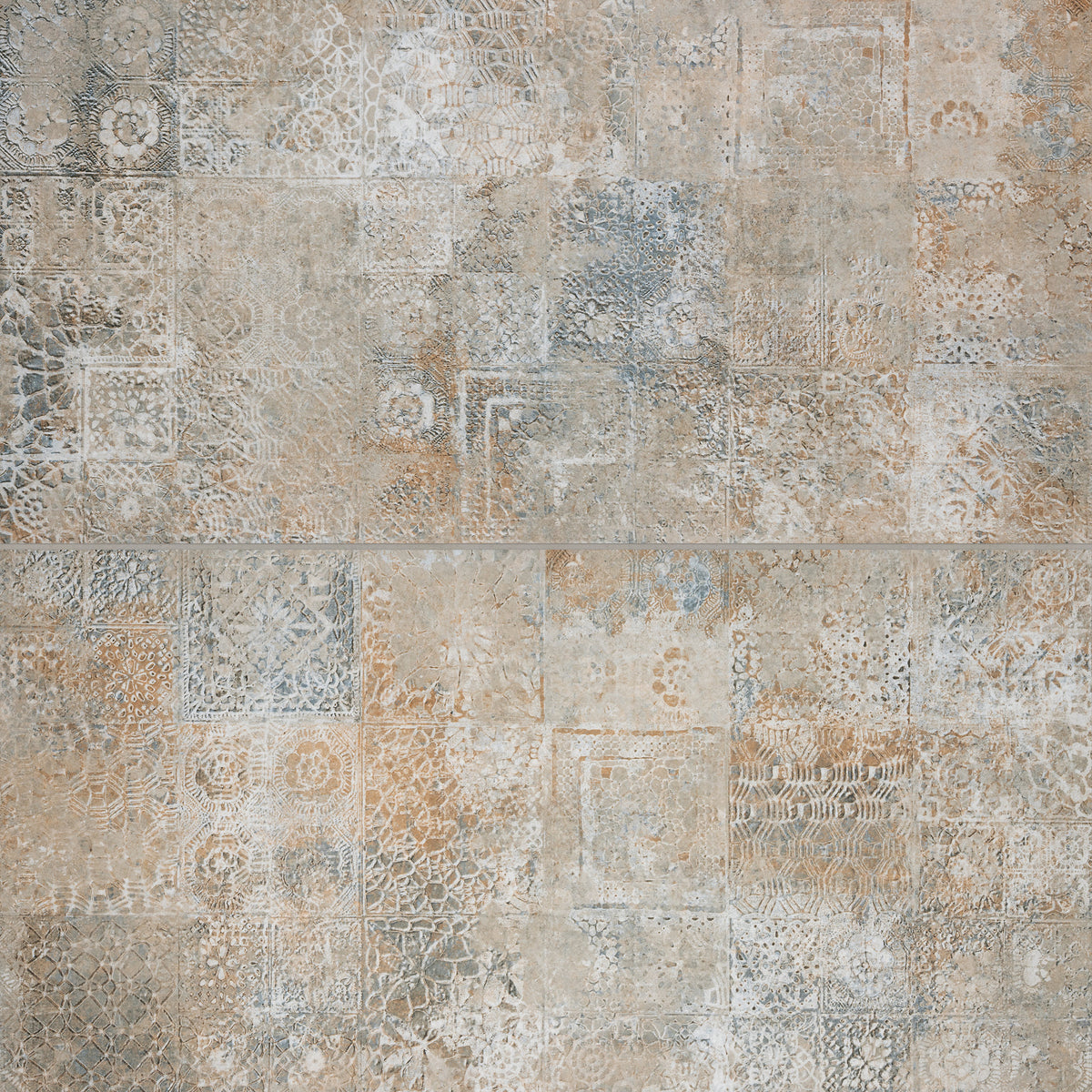 Bedrosians Rift 24" x 48" Matte Porcelain Wall Tile in Vania Rainbow | Item Code 100011304