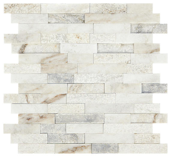 Marazzi Predella Lumen White, Straight Edge, Random Linear, Mix | SKU M024LNRANMS1P