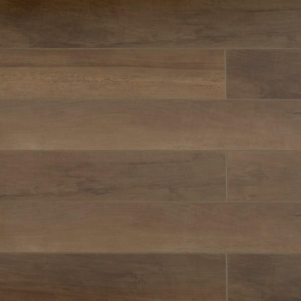 Bedrosians Antique 8" x 48" Wood Look Matte Porcelain Tile in Walnut | Item Code CRDANTWAL848-N