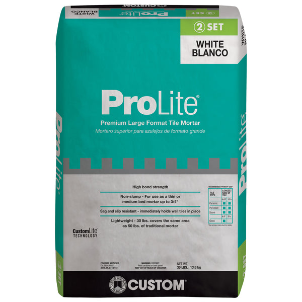 Bedrosians Custom ProLite Thin-Set in White - 30 lb. Bag | Item Code CUSMRT-PLW-30