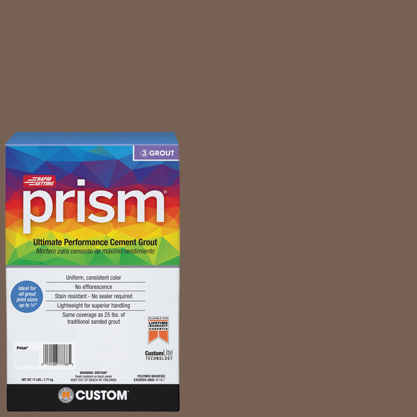 Bedrosians Custom Prism #052 Tobacco Brown 17lb. Sanded Grout | Item Code CUSPSM-052-17