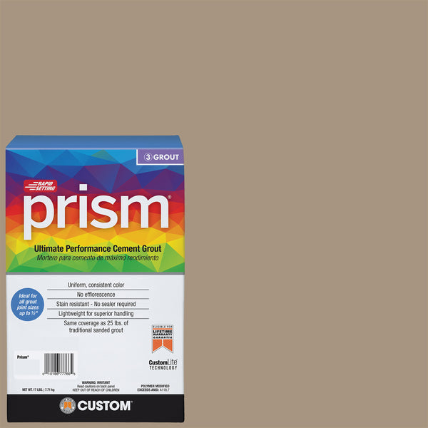 Bedrosians Custom Prism #145 Light Smoke 17lb. Sanded Grout | Item Code CUSPSM-145-17