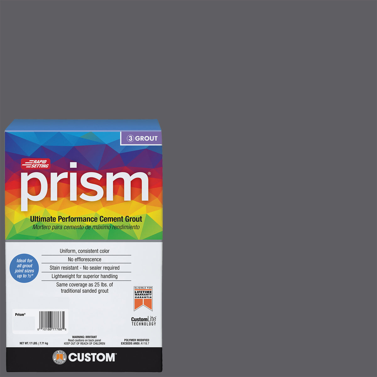 Bedrosians Custom Prism #370 Dove Gray 17lb. Sanded Grout | Item Code CUSPSM-370-17