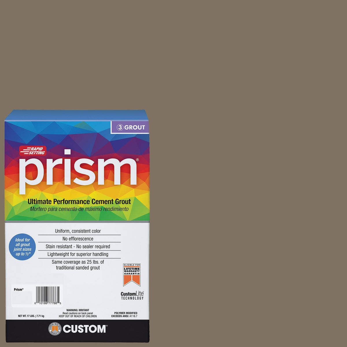 Bedrosians Custom Prism #541 Walnut 17lb. Sanded Grout | Item Code CUSPSM-541-17