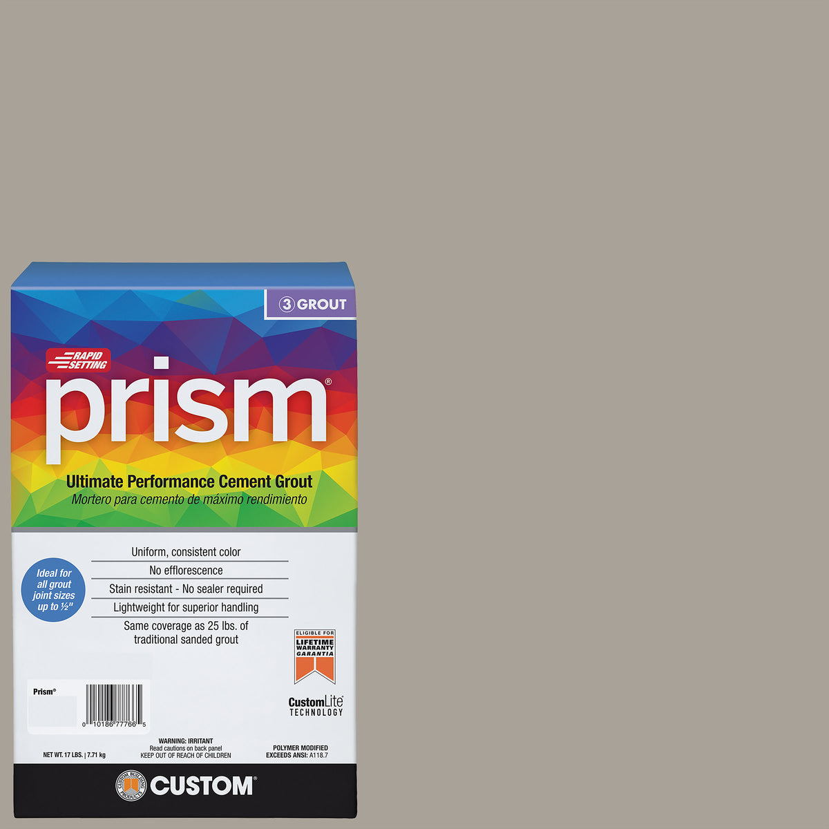 Bedrosians Custom Prism #543 Driftwood 17lb.Sanded Grout | Item Code CUSPSM-543-17