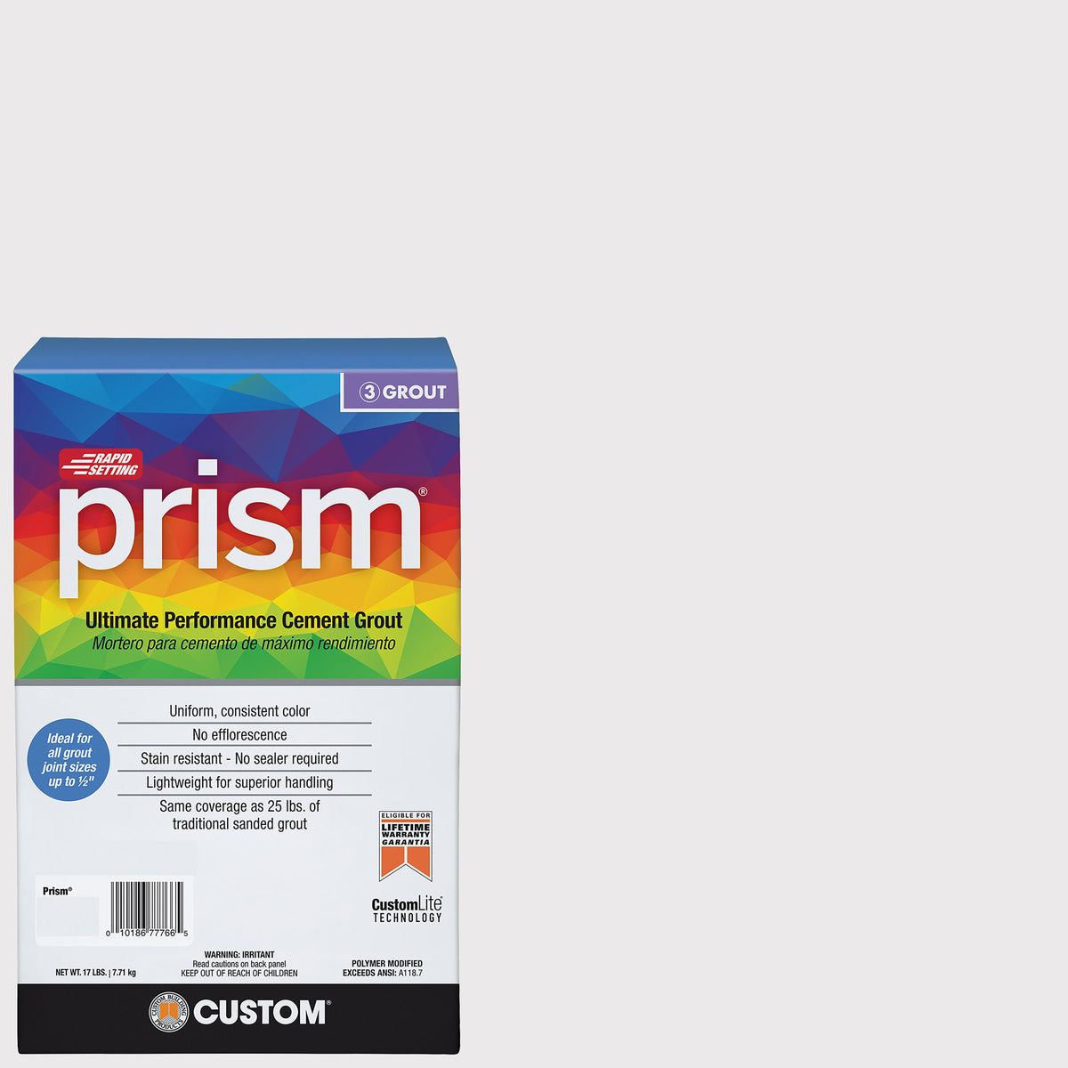 Bedrosians Custom Prism #642 Ash 17lb. Sanded Grout | Item Code CUSPSM-642-17