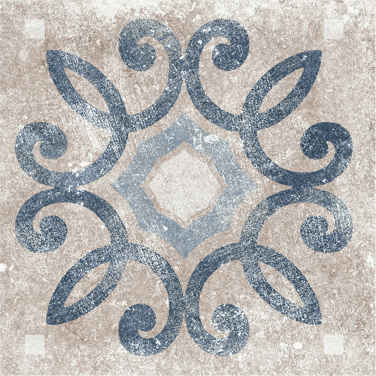 Marazzi Creativo Lucca Blue, Deco A, 12X12, Matte | SKU CV441212DECO1P