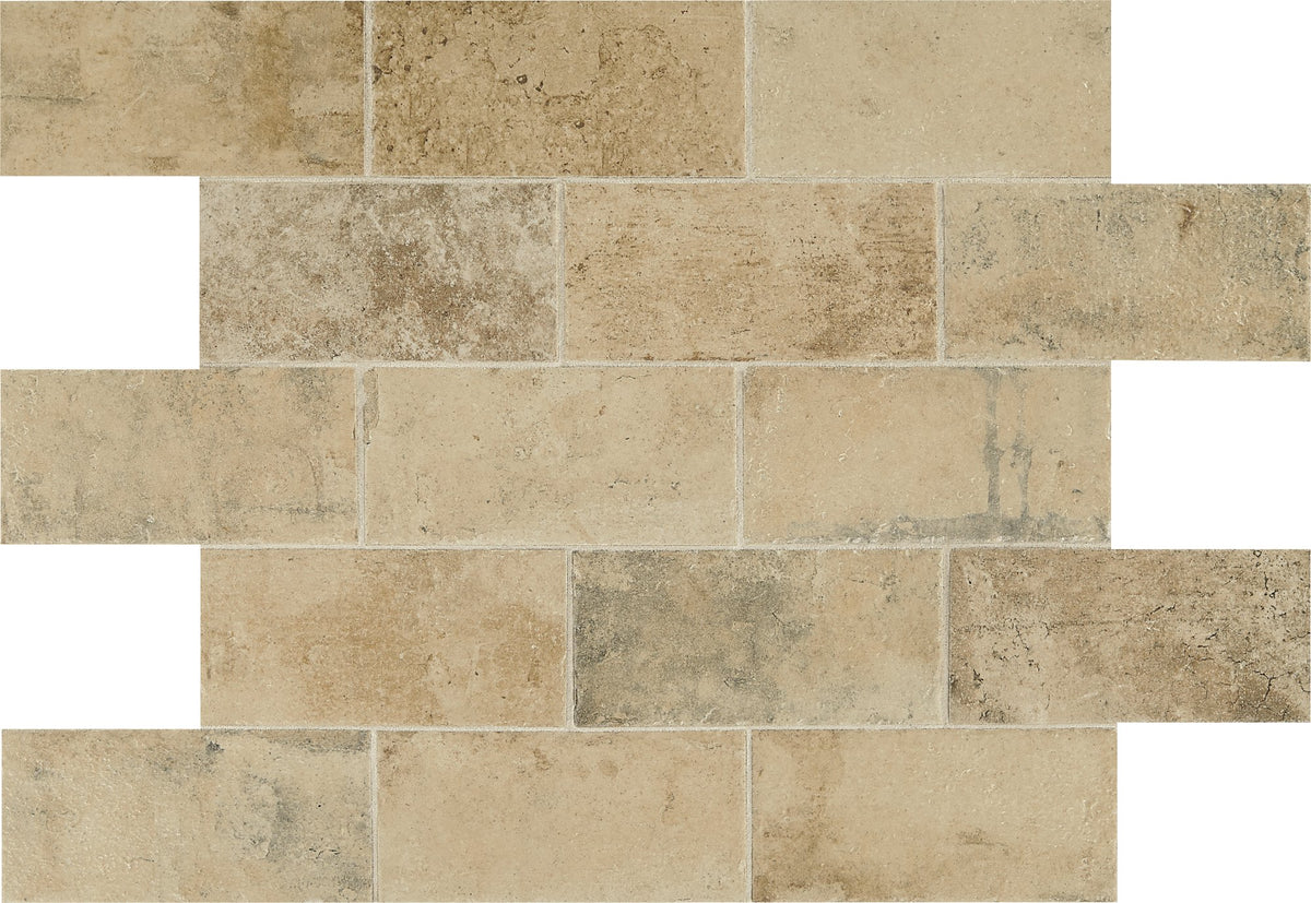 Daltile Brickwork Atrium, Rectangle, 2.25X8, Distressed, Matte | Daltile SKU BW02RCT28KMT