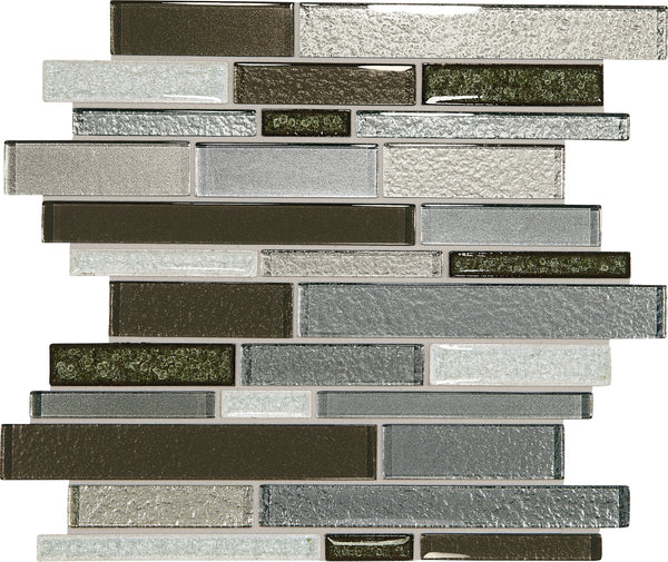 Daltile Crystal Shores Emerald Isle, Random Interlocking, Glass | Daltile SKU CS96RANDMS1P
